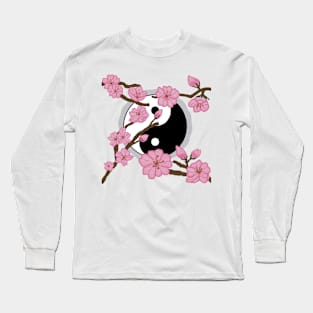 Yin and Yang sakura Long Sleeve T-Shirt